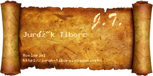 Jurák Tiborc névjegykártya